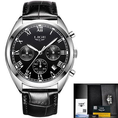 2020 LIGE Mens Watches Top Brand Luxury Waterproof 24 Hour Date Quartz Clock  Male Leather Sport Wrist Watch Relogio Masculino Getbrewtaps.com