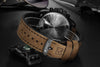 CURREN Mens Watches Top Luxury Brand Waterproof Sport Wrist Watch Chronograph Quartz Military Genuine Leather Relogio Masculino Getbrewtaps.com