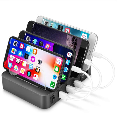 Desktop Quick Charger  4 Ports 24W USB Charger Multi-port USB Charging Station Dock eprolo