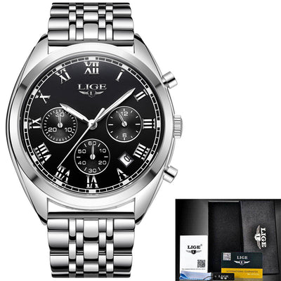 2020 LIGE Mens Watches Top Brand Luxury Waterproof 24 Hour Date Quartz Clock  Male Leather Sport Wrist Watch Relogio Masculino Getbrewtaps.com