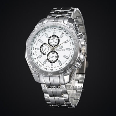 2019 Fashion Silver Stainless Steel Mens Watches Top Brand Luxury Watch Men Sport Clock Man Casual Wristwatch Relogio Masculino Getbrewtaps.com