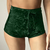 S-XL women velvet drawstring shorts plus size casual high waist 2018 winter sexy skinny booty shorts feminine Getbrewtaps.com
