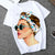 Plus Size Women Summer Vogue Print Lady Casual T-shirt Tops Harajuku Streetwear Short Sleeve O-Neck Tops Tees Camisetas Mujer Getbrewtaps.com