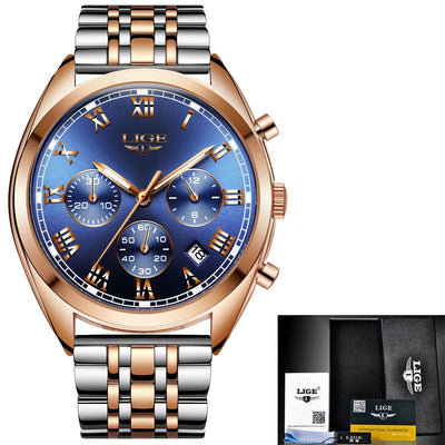 2020 LIGE Mens Watches Top Brand Luxury Waterproof 24 Hour Date Quartz Clock  Male Leather Sport Wrist Watch Relogio Masculino Getbrewtaps.com