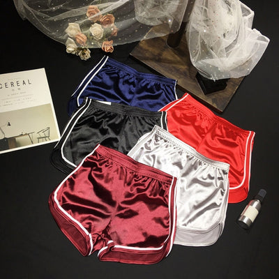 New 2018 Women Shorts Summer Silk Slim Beach Casual White Egde Shorts Hot Getbrewtaps.com