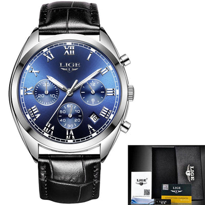 2020 LIGE Mens Watches Top Brand Luxury Waterproof 24 Hour Date Quartz Clock  Male Leather Sport Wrist Watch Relogio Masculino Getbrewtaps.com