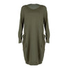 Women Casual Loose Dress with Pocket Ladies Fashion O Neck Long Tops Female T Shirt Dress Streetwear Plus Size 5XL vestidos Getbrewtaps.com