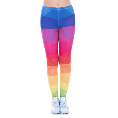 Brands Women Fashion Legging Aztec Round Ombre Printing leggins Slim High Waist  Leggings Woman Pants Getbrewtaps.com