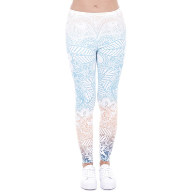Brands Women Fashion Legging Aztec Round Ombre Printing leggins Slim High Waist  Leggings Woman Pants Getbrewtaps.com