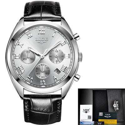 2020 LIGE Mens Watches Top Brand Luxury Waterproof 24 Hour Date Quartz Clock  Male Leather Sport Wrist Watch Relogio Masculino Getbrewtaps.com