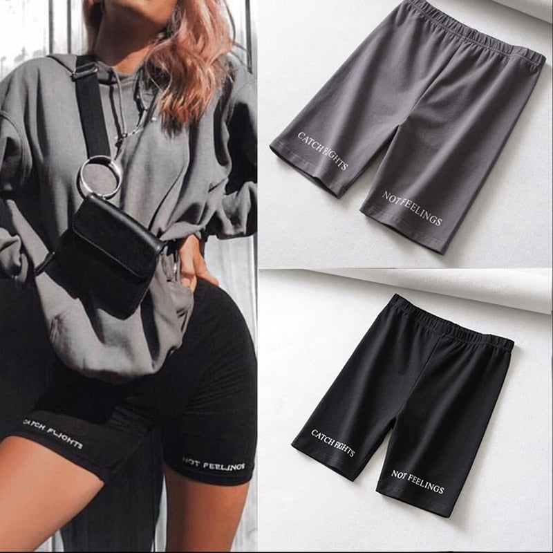 High Waist 2019  Fashionshorts women sexy biker shorts fitness korean casual sexy short cotton black Athleisure Cycling Shorts Getbrewtaps.com