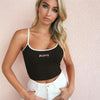 Sexy Women Crop Top 2018 Summer Honey Letter Embroidery Strap Tank Tops Cropped Feminino Ladies Elastic Shirt Vest Camisole Getbrewtaps.com