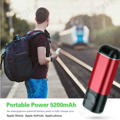 3 In1 Wireless Charger Power Bank 5200mAh Portable Mobile Phone Charger  Power Bank for iPhone AirPods Apple Watch Series 4/3/2/ eprolo