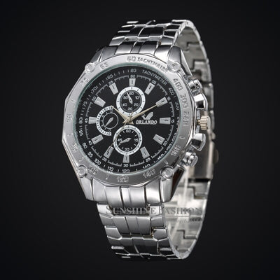 2019 Fashion Silver Stainless Steel Mens Watches Top Brand Luxury Watch Men Sport Clock Man Casual Wristwatch Relogio Masculino Getbrewtaps.com