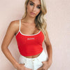 Sexy Women Crop Top 2018 Summer Honey Letter Embroidery Strap Tank Tops Cropped Feminino Ladies Elastic Shirt Vest Camisole Getbrewtaps.com