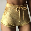 S-XL women velvet drawstring shorts plus size casual high waist 2018 winter sexy skinny booty shorts feminine Getbrewtaps.com