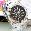 2019 Fashion Silver Stainless Steel Mens Watches Top Brand Luxury Watch Men Sport Clock Man Casual Wristwatch Relogio Masculino Getbrewtaps.com
