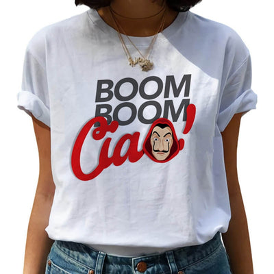New Money Heist Harajuku T Shirts Women La Casa De Papel Hip Hop T-shirts Fashion House of Paper Tshirt Fashion Top Tees Female Getbrewtaps.com