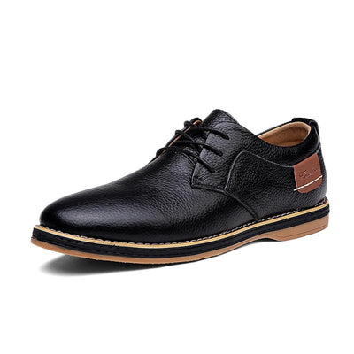 New Men Oxford Genuine PU Leather Dress Shoes Brogue Lace Up Flats Male Casual Shoes eprolo