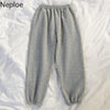 Neploe Pants Women 2020 Spring New Embroidery Elastic High Waist Ladies Trousers Loose Casual Beam Feet Pants Femme 1C285 Getbrewtaps.com