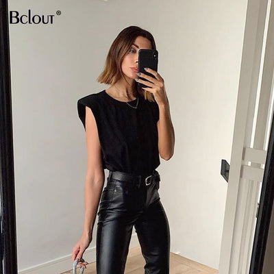 Spring Summer White Loose Sleeveless Top Women O Neck Camis Casual Basic Sport Vest Tops Female Streetwear Tank Tops Knitte 2020 Getbrewtaps.com