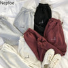 Neploe Pants Women 2020 Spring New Embroidery Elastic High Waist Ladies Trousers Loose Casual Beam Feet Pants Femme 1C285 Getbrewtaps.com