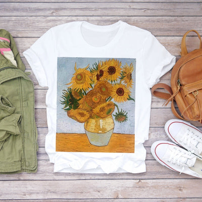 Women 2020 Summer Short Sleeve Floral Flower Fashion Lady T-shirts Top T Shirt Ladies Womens Graphic Female Tee T-Shirt Getbrewtaps.com