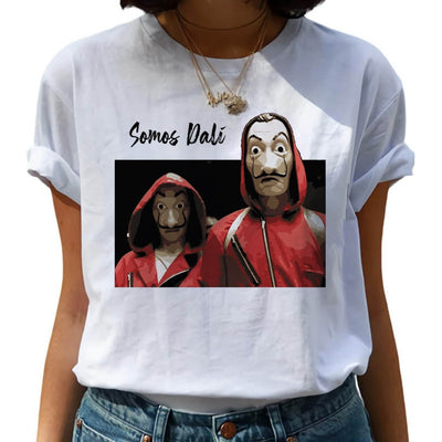 New Money Heist Harajuku T Shirts Women La Casa De Papel Hip Hop T-shirts Fashion House of Paper Tshirt Fashion Top Tees Female Getbrewtaps.com