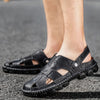 Genuine Leather Men Sandals Shoes Fretwork Breathable Fisherman Shoes Style Retro Gladiator Summer men Business Shoes eprolo