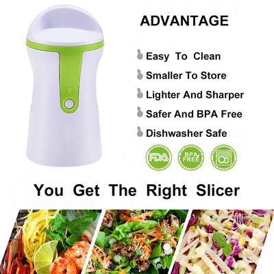 Portable Vegetable Slicer Handheld Spiralizer Peeler Spiral Slicer Stainless Steel for Potatoes Spaghetti Kitchen Accessories eprolo