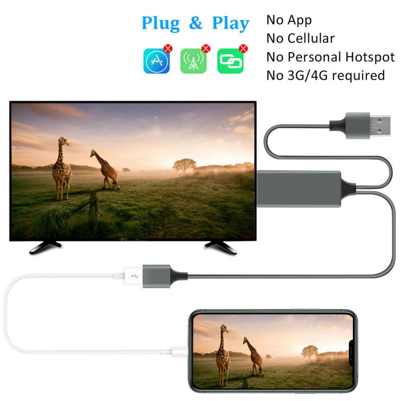 USB To HDMI Cable Converter Adapter Mirror Cast MHL Cable Micro USB Type C To HDMI For IPhone IPad Android Phone To TV Projector eprolo