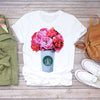 Women 2020 Summer Short Sleeve Floral Flower Fashion Lady T-shirts Top T Shirt Ladies Womens Graphic Female Tee T-Shirt Getbrewtaps.com