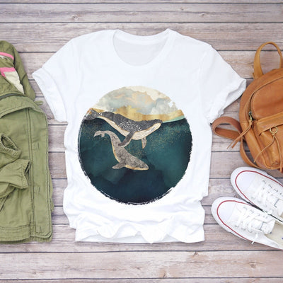 Women 2020 Summer Short Sleeve Floral Flower Fashion Lady T-shirts Top T Shirt Ladies Womens Graphic Female Tee T-Shirt Getbrewtaps.com