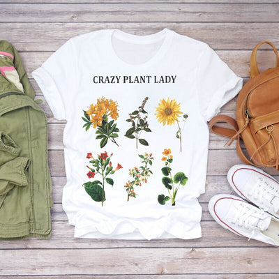 Women 2020 Summer Short Sleeve Floral Flower Fashion Lady T-shirts Top T Shirt Ladies Womens Graphic Female Tee T-Shirt Getbrewtaps.com