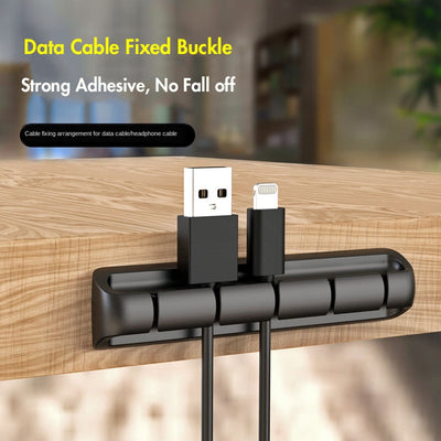 Desktop Cord Manager Data Cable Fixed Buckle Charging USB Cable Wrapper Device Wire Winder Earphone Cable Hub eprolo