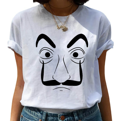 New Money Heist Harajuku T Shirts Women La Casa De Papel Hip Hop T-shirts Fashion House of Paper Tshirt Fashion Top Tees Female Getbrewtaps.com