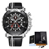 2020 LIGE New Mens Watches Top Brand Luxury Big Dial Military Quartz Watch Leather Waterproof Sport Wristwatch Relogio Masculino Getbrewtaps.com
