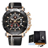 2020 LIGE New Mens Watches Top Brand Luxury Big Dial Military Quartz Watch Leather Waterproof Sport Wristwatch Relogio Masculino Getbrewtaps.com