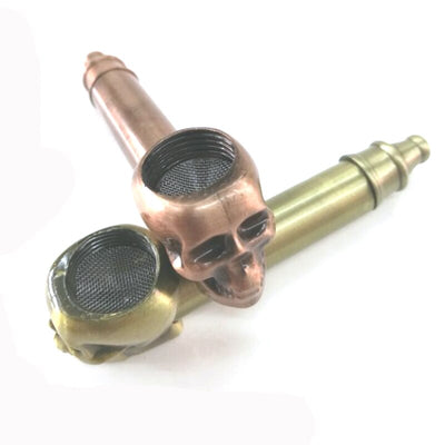 Metal creativity Skull Classic Pipes Smoking Pipe Mouthpiece Tobacco Pipe Cigar Narguile Grinder Smoke Cigarette holder eprolo