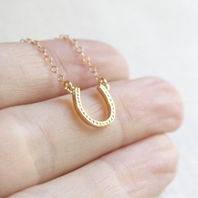 Horseshoe Necklace Women Jewelry Horse Hoof Necklaces Cute U Necklace Small Simple Paw Necklaces eprolo