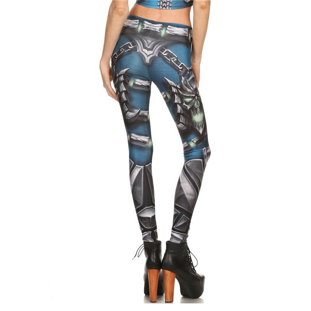 Women Skull WOW Printed Leggings eprolo