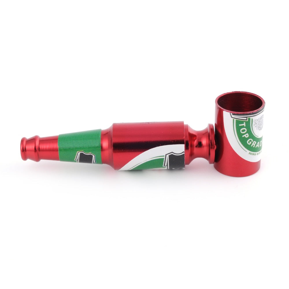 New Design Mini Beer Smoking Metal Herb Tobacco Pipes Portable Creative Gifts 5 Random Colors Tube Pipes Accessories eprolo