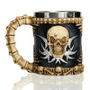 Personalized Skull Mug Double Wall Stainless Steel Knight Tankard Dragon Drinking Tea Beer Coffee Cup Caneca Viking Gift eprolo