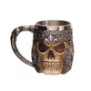 Personalized Skull Mug Double Wall Stainless Steel Knight Tankard Dragon Drinking Tea Beer Coffee Cup Caneca Viking Gift eprolo