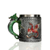 Personalized Skull Mug Double Wall Stainless Steel Knight Tankard Dragon Drinking Tea Beer Coffee Cup Caneca Viking Gift eprolo