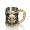 Personalized Skull Mug Double Wall Stainless Steel Knight Tankard Dragon Drinking Tea Beer Coffee Cup Caneca Viking Gift eprolo