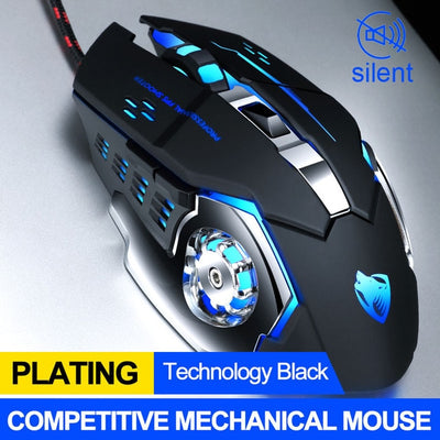 Pro Gamer Gaming Mouse 8D 3200DPI Adjustable Wired Optical LED Computer Mice USB Cable Silent Mouse for laptop PC eprolo