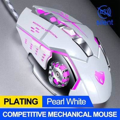 Pro Gamer Gaming Mouse 8D 3200DPI Adjustable Wired Optical LED Computer Mice USB Cable Silent Mouse for laptop PC eprolo