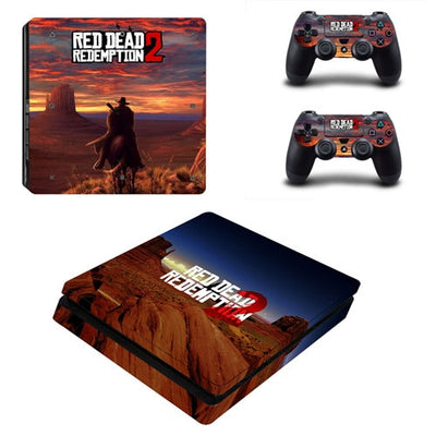 Red Dead Redemption 2 PS4 Slim Skin Sticker Decal Vinyl for Sony Playstation 4 Console and 2 Controllers PS4 Slim Skin Sticker eprolo