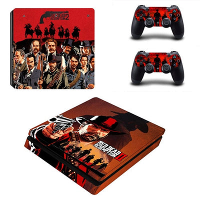 Red Dead Redemption 2 PS4 Slim Skin Sticker Decal Vinyl for Sony Playstation 4 Console and 2 Controllers PS4 Slim Skin Sticker eprolo